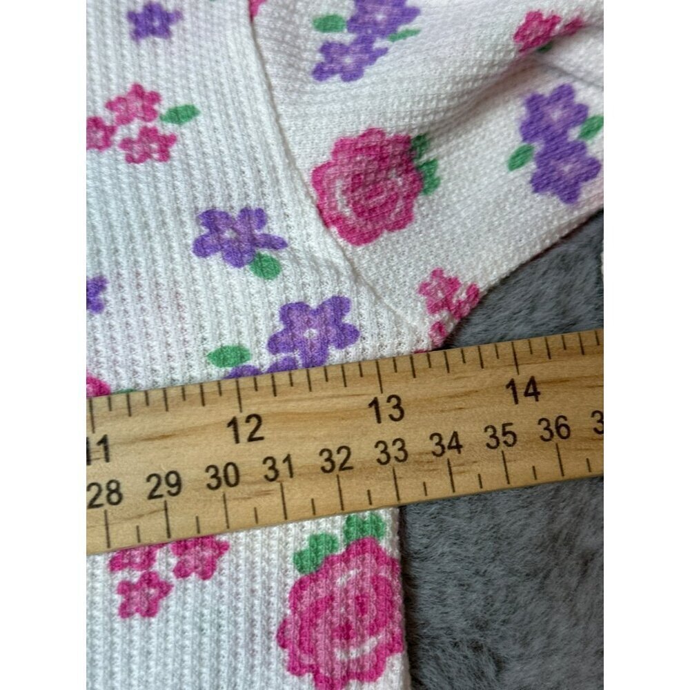 VTG 1990s Oshkosh B'Gosh Thermal Underwear Set Girls 10 Floral - Picture 6 of 12